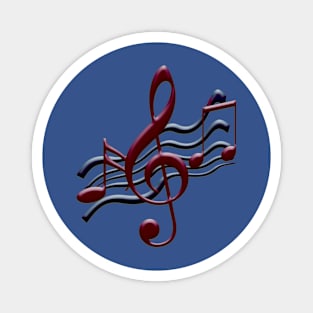 Musical Notes (Blue) Magnet